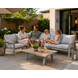 AVH-Collectie Lola hoek loungeset 5-delig aluminium latte zand teak