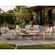 AVH-Collectie Lola stoel bank loungeset 4 delig latte zand aluminium teaktafel