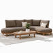 AVH-Collectie Eleganza organische hoek loungeset 3 delig hardhout AVH-Collectie Eleganza organische hoek loungeset 3 delig hardhout