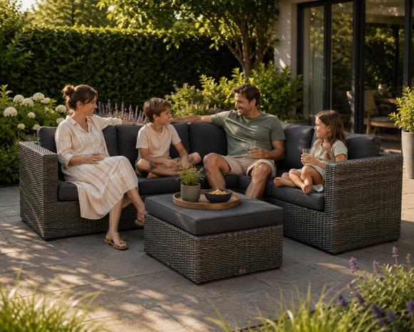 AVH-Collectie Sahara Gibson hoek loungeset 3-delig antraciet AVH-Collectie Sahara Gibson hoek loungeset 3-delig antraciet