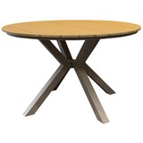 AVH-Collectie Quincy dining tuintafel latte 144xH75 cm rond polywood blad