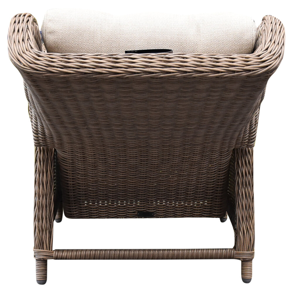 AVH-Collectie Ibiza dining tuinstoel verstelbaar bruin wicker | naturel mixed weave kussens AVH-Collectie Ibiza dining tuinstoel verstelbaar bruin wicker | naturel mixed weave kussens