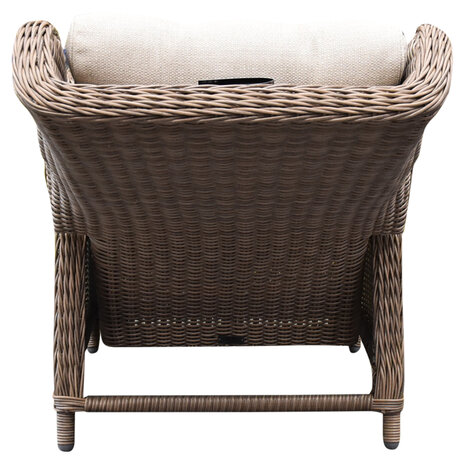 AVH-Collectie Ibiza dining tuinstoel verstelbaar bruin wicker | naturel mixed weave kussens AVH-Collectie Ibiza dining tuinstoel verstelbaar bruin wicker | naturel mixed weave kussens