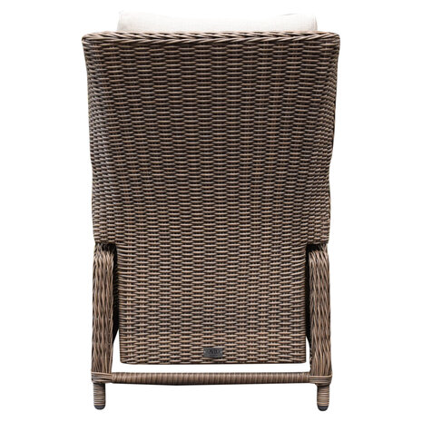 AVH-Collectie Ibiza dining tuinstoel verstelbaar bruin wicker | naturel mixed weave kussens AVH-Collectie Ibiza dining tuinstoel verstelbaar bruin wicker | naturel mixed weave kussens