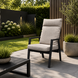 AVH-Collectie Malia verstelbare dining tuinstoel antraciet aluminium