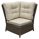 AVH-Collectie Ibiza dining hoek loungeset 9 delig verstelbaar bruin wicker | naturel mixed weave kussens AVH-Collectie Ibiza dining hoek loungeset 9 delig verstelbaar bruin wicker | naturel mixed weave kussens