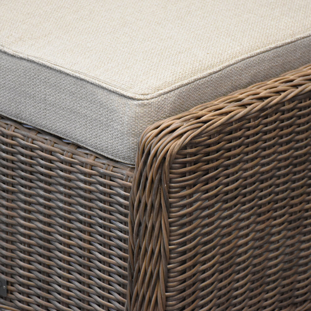 AVH-Collectie Ibiza dining hoek loungeset 9 delig verstelbaar bruin wicker | naturel mixed weave kussens AVH-Collectie Ibiza dining hoek loungeset 9 delig verstelbaar bruin wicker | naturel mixed weave kussens