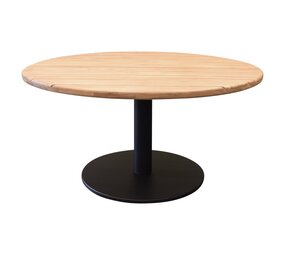 AVH-Collectie Torino low dining tuintafel teakblad 140 cm rond H71 cm antraciet AVH-Collectie Torino low dining tuintafel teakblad 140 cm rond H71 cm antraciet