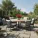 AVH-Collectie Torino low dining tuintafel teakblad 140 cm rond H71 cm antraciet AVH-Collectie Torino low dining tuintafel teakblad 140 cm rond H71 cm antraciet