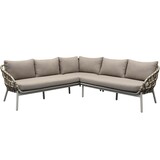 AVH-Collectie Montreal hoekbank loungeset 2 delig taupe rope
