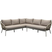 AVH-Collectie Montreal hoekbank loungeset 2 delig taupe rope