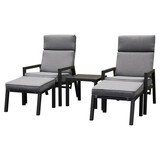 AVH-Collectie Santa Fe lounge balkonset 5 delig verstelbaar aluminium antraciet AVH-Collectie Santa Fe lounge balkonset 5 delig verstelbaar aluminium antraciet
