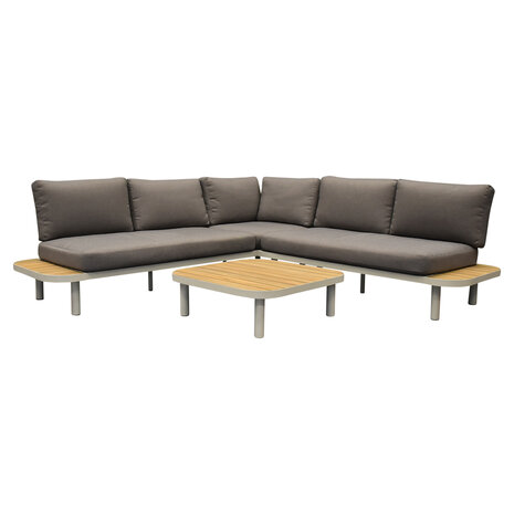 AVH-Collectie Amore platform hoek loungeset 3 delig latte zand aluminium AVH-Collectie Amore platform hoek loungeset 3 delig latte zand aluminium