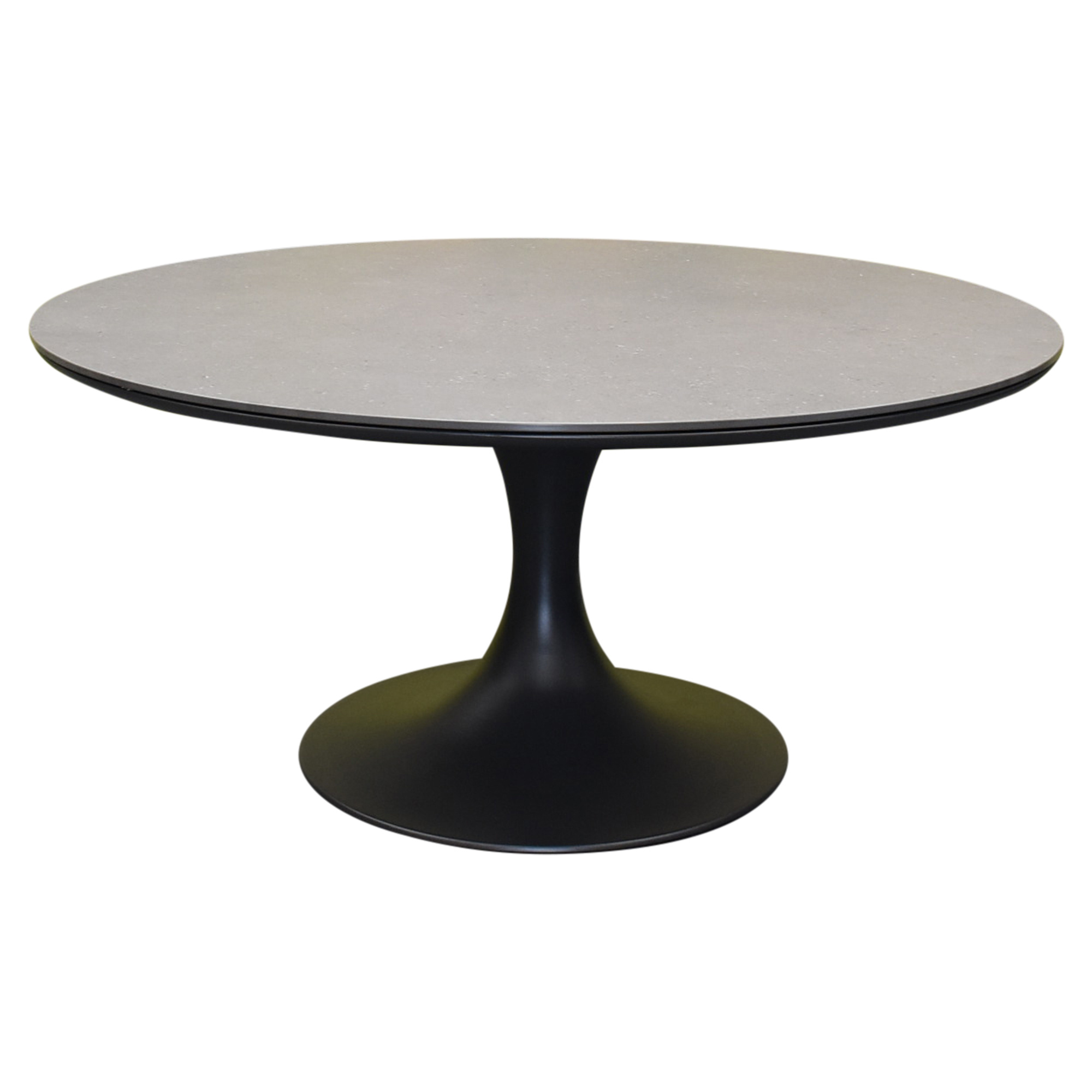 AVH-Collectie Flair dining tuintafel rond 158 cm antraciet keramiek