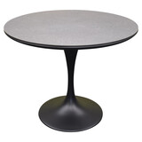 AVH-Collectie Flair dining tuintafel rond 90 cm antraciet keramiek