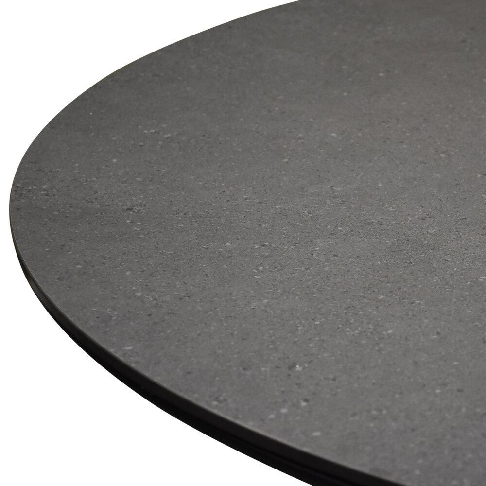 AVH-Collectie Flair dining tuintafel rond 90 cm antraciet keramiek