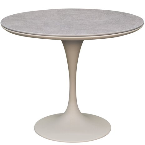 AVH-Collectie Flair dining tuintafel rond 90 cm latte keramiek