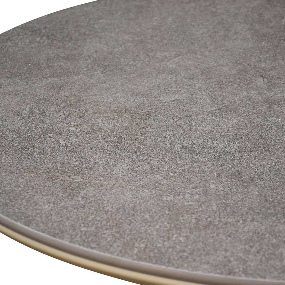 AVH-Collectie Flair dining tuintafel rond 90 cm latte keramiek