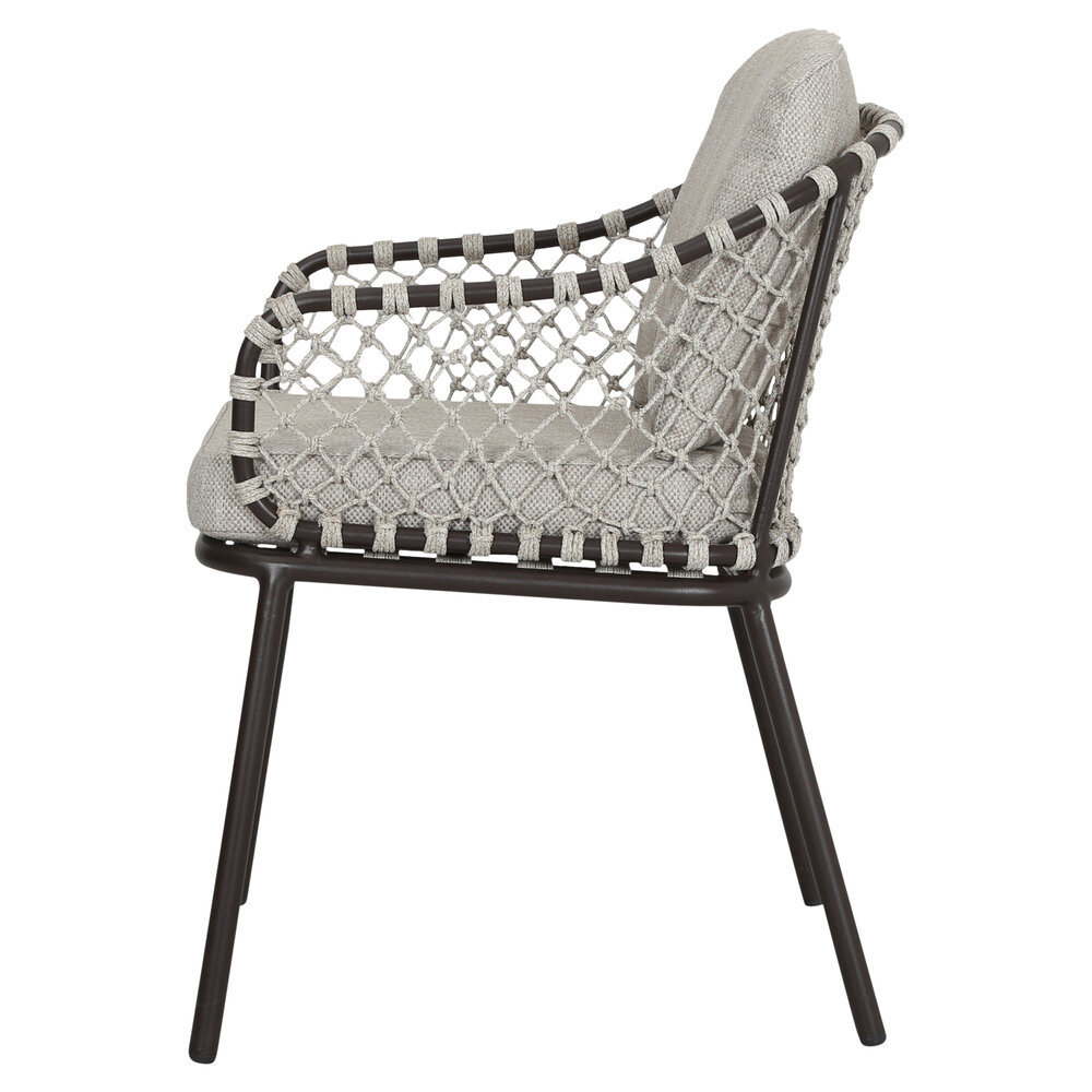 AVH-Collectie Sanoa dining tuinstoel terre frame zand rope AVH-Collectie Sanoa dining tuinstoel terre frame zand rope