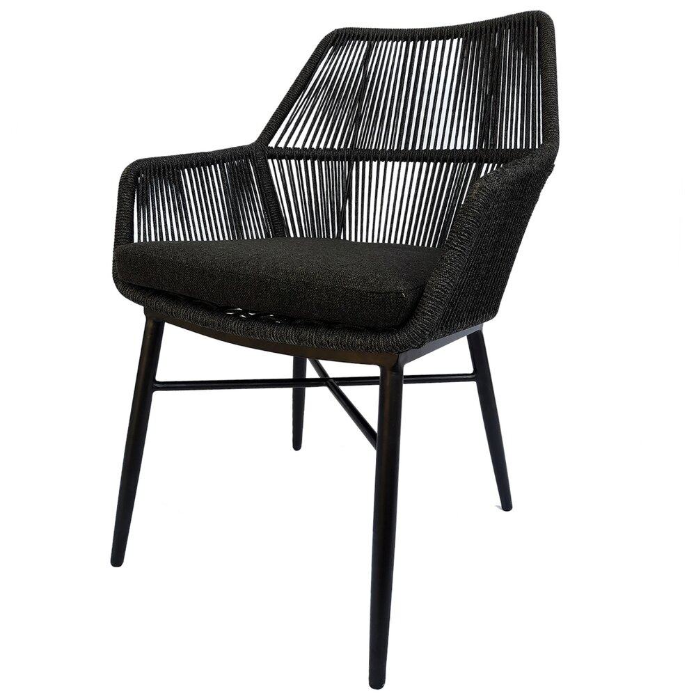 AVH-Collectie Chianti dining tuinstoel zwart rope - Gracebay 161