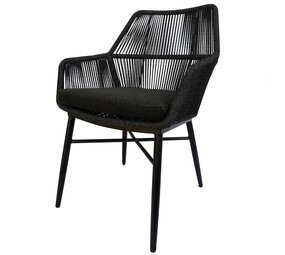 AVH-Collectie Chianti dining tuinstoel zwart rope - Gracebay 161 AVH-Collectie Chianti dining tuinstoel zwart rope - Gracebay 161