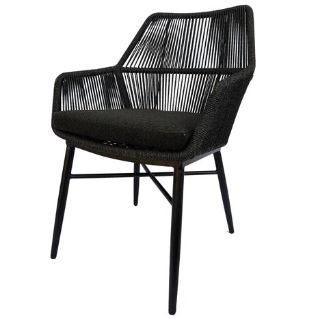 AVH-Collectie Chianti dining tuinstoel zwart rope - Gracebay 161