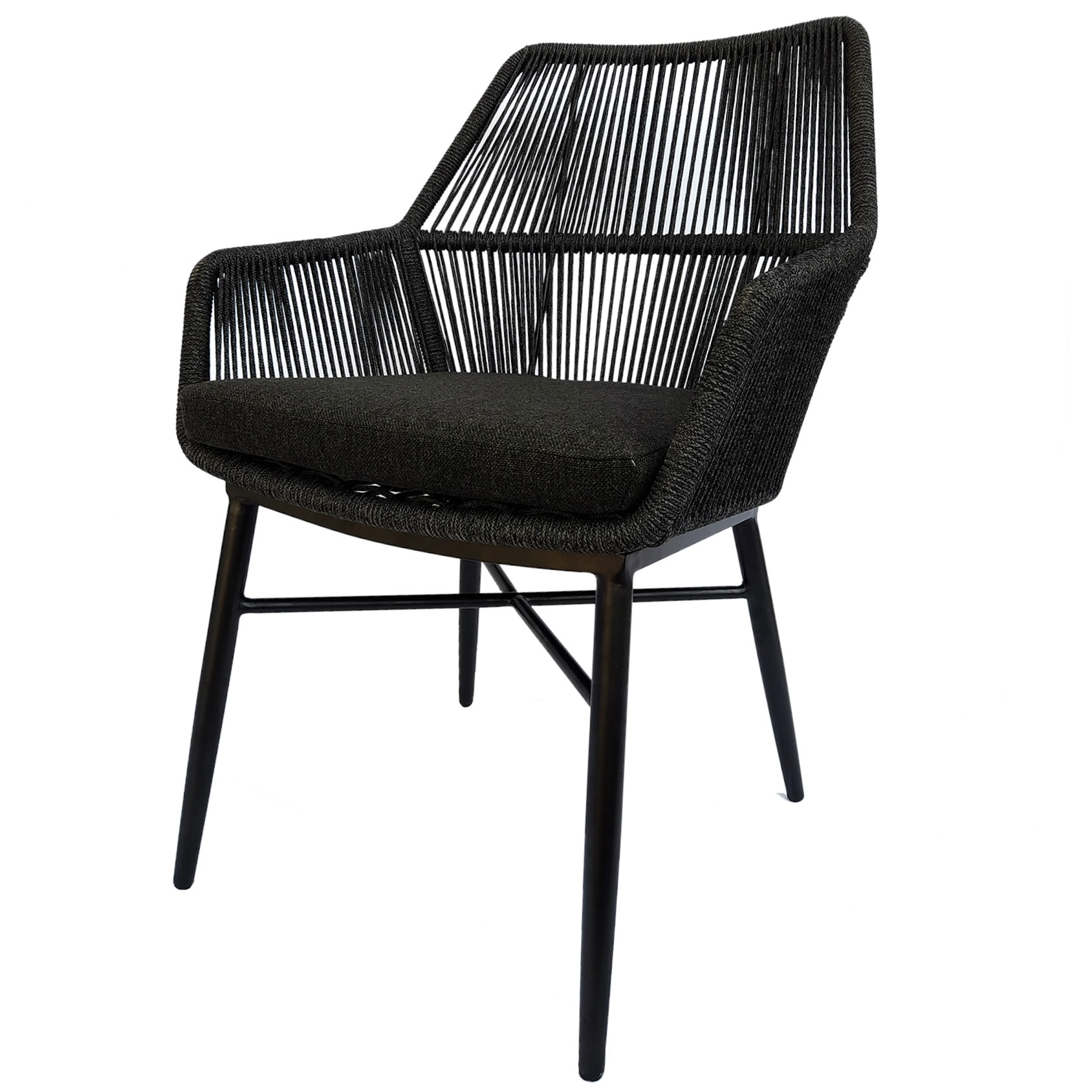 AVH-Collectie Chianti dining tuinstoel zwart rope - Gracebay 161