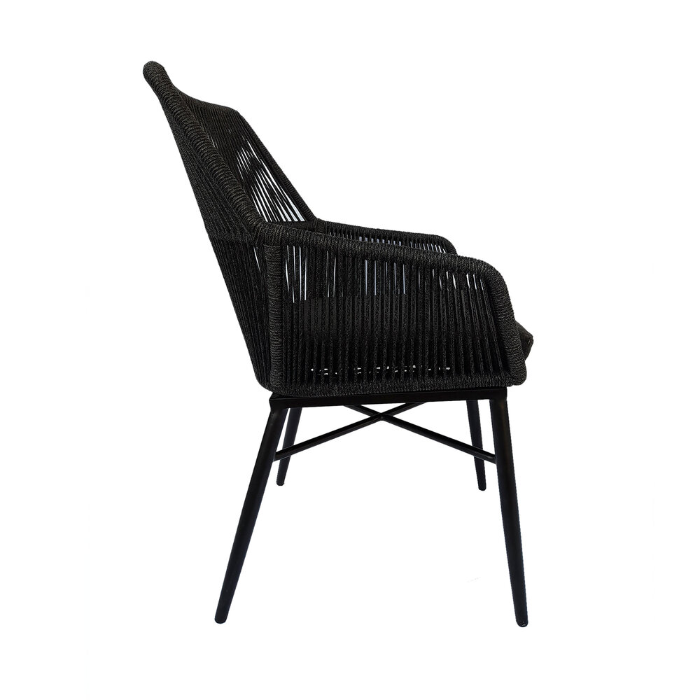 AVH-Collectie Chianti dining tuinstoel zwart rope - Gracebay 161