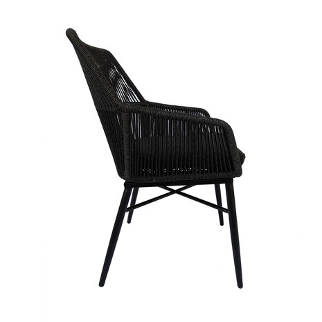 AVH-Collectie Chianti dining tuinstoel zwart rope - Gracebay 161