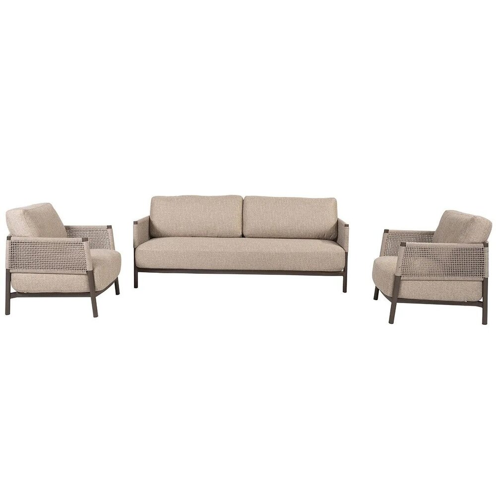 4 Seasons Outdoor Showroommodel Savanne stoel bank loungeset 3 delig terre 4 Seasons Outdoor