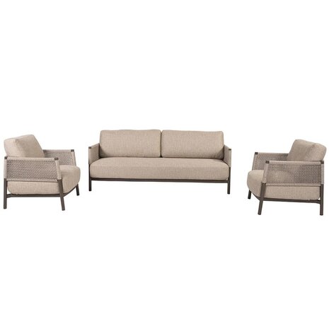 4 Seasons Outdoor Showroommodel Savanne stoel bank loungeset 3 delig terre 4 Seasons Outdoor