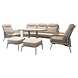 AVH-Collectie Monza stoel bank dining loungeset 6 delig verstelbaar latte rope