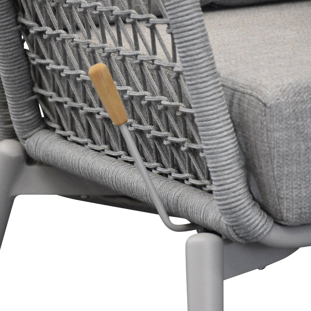 AVH-Collectie Monza stoel bank dining loungeset 6 delig verstelbaar latte rope