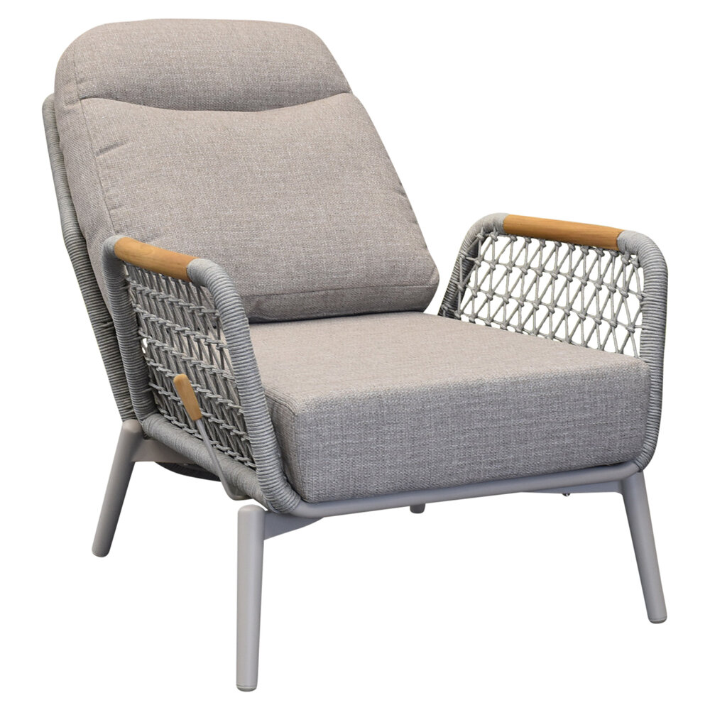 AVH-Collectie Monza stoel bank dining loungeset 6 delig verstelbaar latte rope