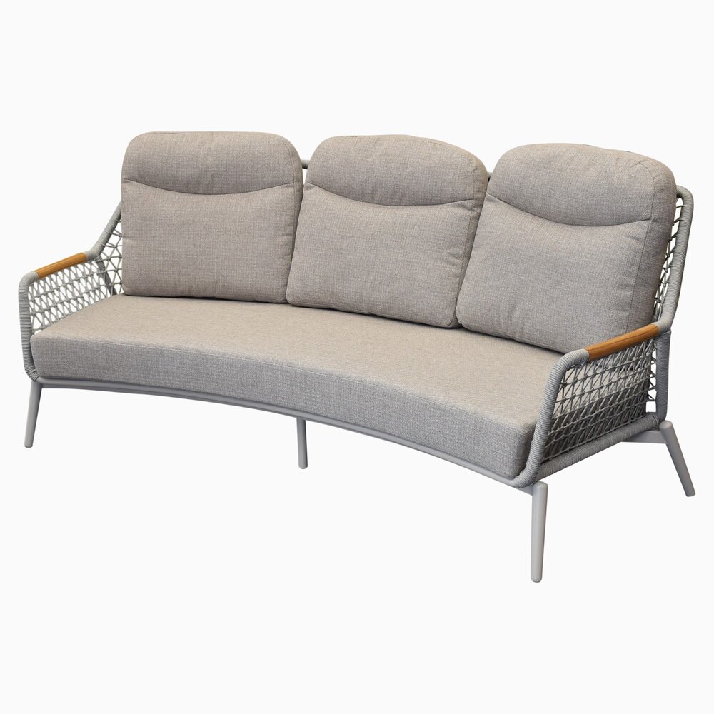 AVH-Collectie Monza stoel bank dining loungeset 6 delig verstelbaar latte rope