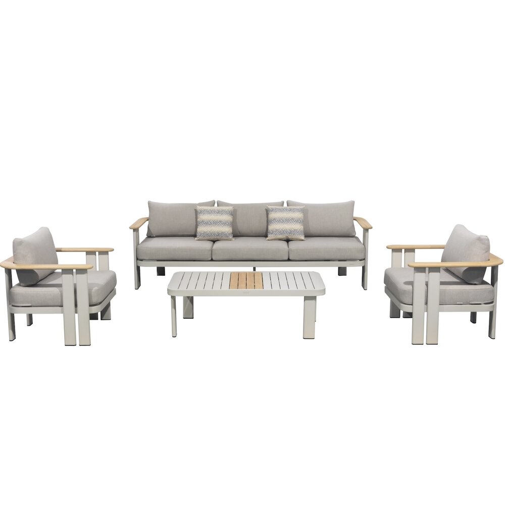 Higold Pardee stoel bank loungeset 4 delig aluminium latte Higold Higold Pardee stoel bank loungeset 4 delig aluminium latte Higold
