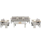 Higold Pardee stoel bank loungeset 4 delig aluminium latte Higold Higold Pardee stoel bank loungeset 4 delig aluminium latte Higold