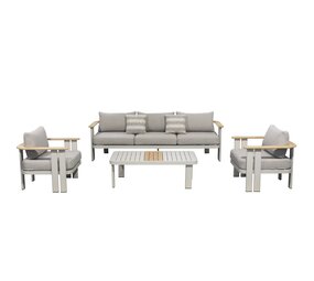 Higold Pardee stoel bank loungeset 4 delig aluminium latte Higold Higold Pardee stoel bank loungeset 4 delig aluminium latte Higold