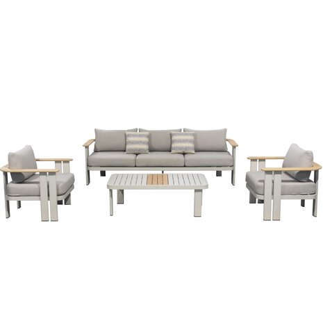 Higold Pardee stoel bank loungeset 4 delig aluminium latte Higold Higold Pardee stoel bank loungeset 4 delig aluminium latte Higold