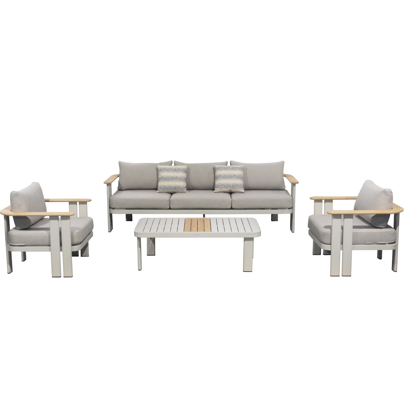 Higold Pardee stoel bank loungeset 4 delig aluminium latte 