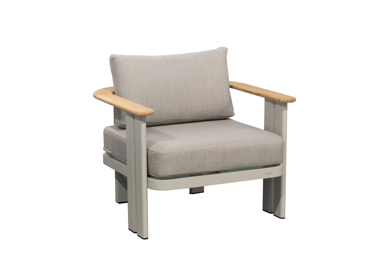 Higold Pardee stoel bank loungeset 4 delig aluminium latte Higold Higold Pardee stoel bank loungeset 4 delig aluminium latte Higold