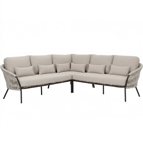 AVH-Collectie Sarenza hoek loungeset 3 delig zand rope terre frame AVH-Collectie Sarenza hoek loungeset 3 delig zand rope terre frame