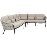AVH-Collectie Sarenza hoek loungeset 4 delig zand rope terre frame AVH-Collectie Sarenza hoek loungeset 4 delig zand rope terre frame