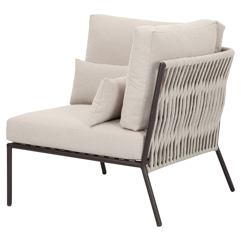 AVH-Collectie Sarenza hoek loungeset 4 delig zand rope terre frame