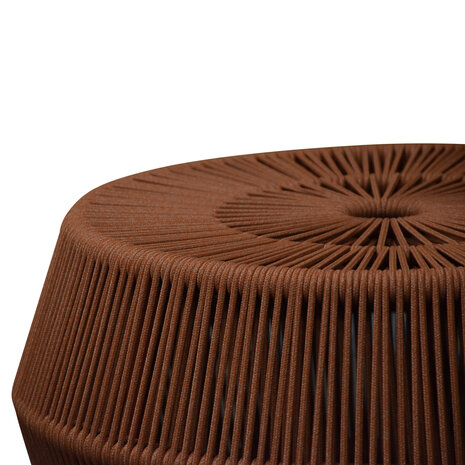 AVH-Collectie Mirano voetenbank aluminium rope bruin AVH-Collectie Mirano voetenbank aluminium rope bruin