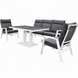 AVH-Collectie Vegas stoel bank dining loungeset 4 delig verstelbaar aluminium wit AVH-Collectie Vegas stoel bank dining loungeset 4 delig verstelbaar aluminium wit