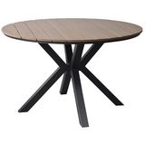 AVH-Collectie Quincy dining tuintafel antraciet 144xH75 cm rond polywood blad AVH-Collectie Quincy dining tuintafel antraciet 144xH75 cm rond polywood blad