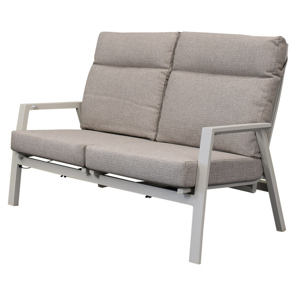 AVH-Collectie Vegas 2-zitsbank verstelbaar aluminium latte AVH-Collectie Vegas 2-zitsbank verstelbaar aluminium latte