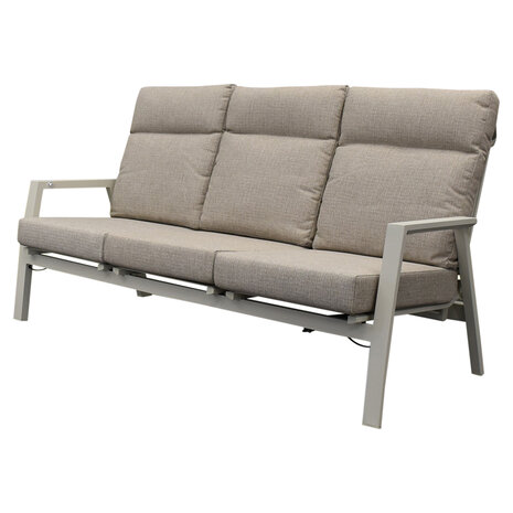 AVH-Collectie Vegas 3-zitsbank verstelbaar aluminium latte AVH-Collectie Vegas 3-zitsbank verstelbaar aluminium latte