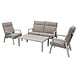 Vegas stoel bank loungeset 4 delige verstelbaar aluminium latte Vegas stoel bank loungeset 4 delige verstelbaar aluminium latte